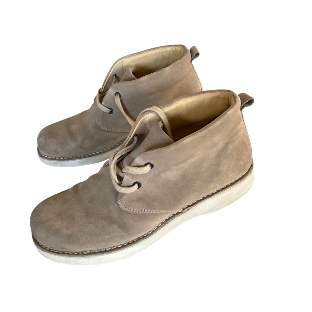 Samuel Hubbard Mens 10 Beige Suede Chukka Boots Comfort‎ Vibram Sole